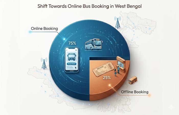 shift towards online bus booking in west bengal