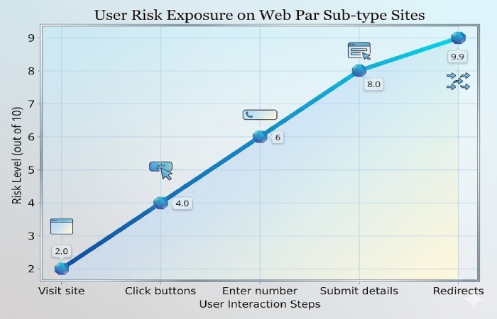 user risk exposure on web par sub-type sites