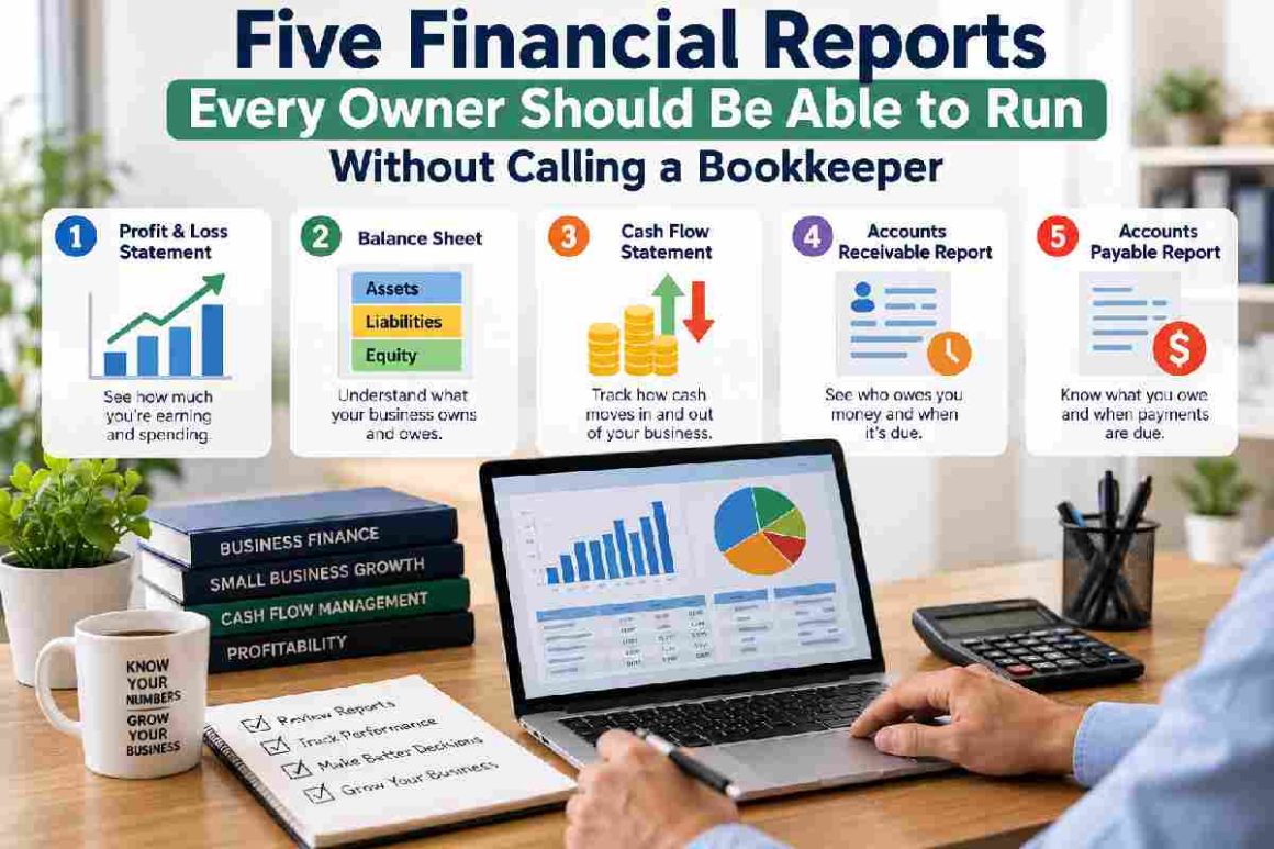 Five Financial Reports Every Owner Should Be Able to Run Without Calling a Bookkeeper